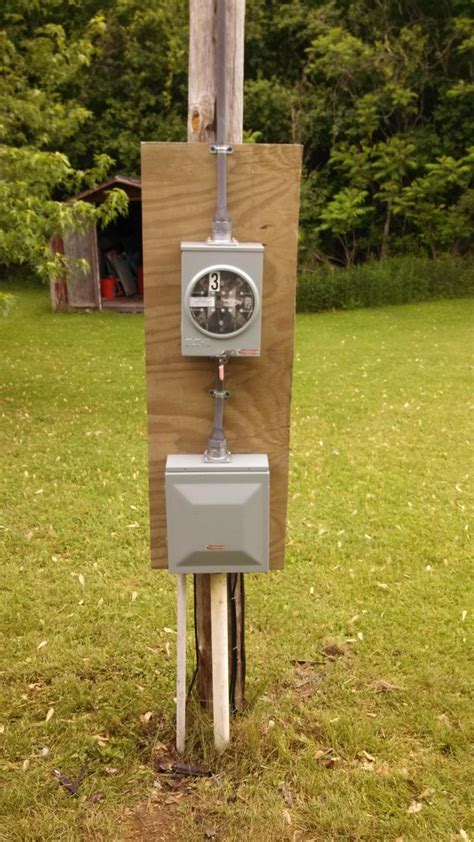 electric pole meter box panel socket elbow|meter box attached to siding.